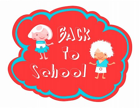 simsearch:400-08315791,k - Back to school illustration with happy kids joy Foto de stock - Super Valor sin royalties y Suscripción, Código: 400-04820839