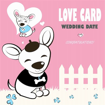simsearch:400-04672314,k - Pet in Wedding card, love, congratulations logo. Vector weddings icons with heart flower and couple Stock Photo - Budget Royalty-Free & Subscription, Code: 400-04821796