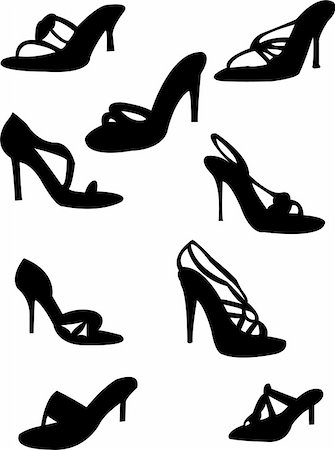 simsearch:400-07218273,k - sandals silhouette - vector Stock Photo - Budget Royalty-Free & Subscription, Code: 400-04822050