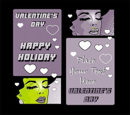 simsearch:400-04672314,k - valentine's day banners or cards Pop art retro style Stock Photo - Budget Royalty-Free & Subscription, Code: 400-04822209