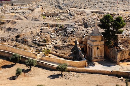 simsearch:400-04032243,k - Absalom's Pillar, is an Ancient Monumental Rock-cut Tomb in Kidron Valley Stock Photo - Budget Royalty-Free & Subscription, Code: 400-04822499