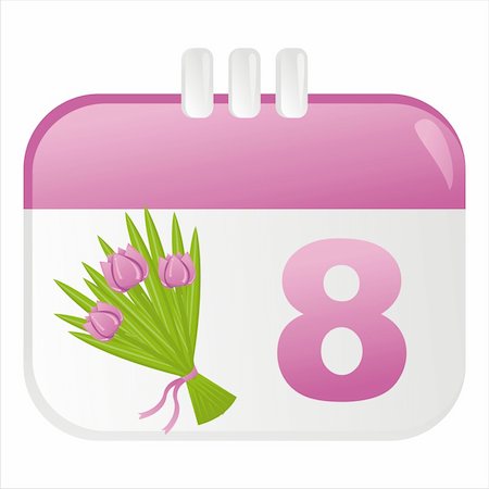 simsearch:400-04330288,k - 8th of march calendar icon Stock Photo - Budget Royalty-Free & Subscription, Code: 400-04822900
