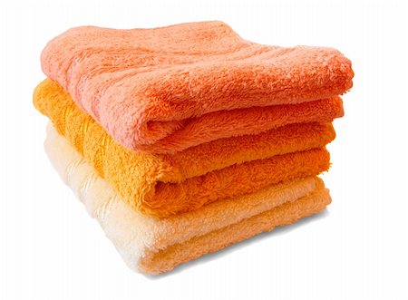 simsearch:400-05370670,k - stack of three terry towel isolated on white Stock Photo - Budget Royalty-Free & Subscription, Code: 400-04823225