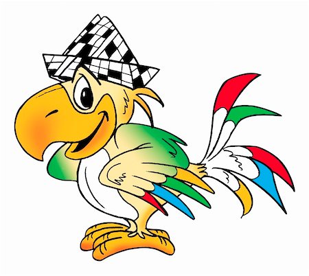 simsearch:400-08410665,k - Funny comic parrot Photographie de stock - Aubaine LD & Abonnement, Code: 400-04823807