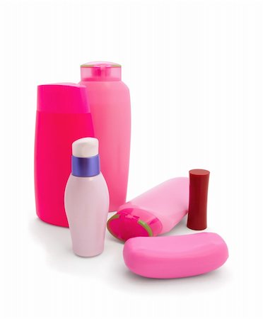 Pink cosmetics set isolated on white Photographie de stock - Aubaine LD & Abonnement, Code: 400-04835208