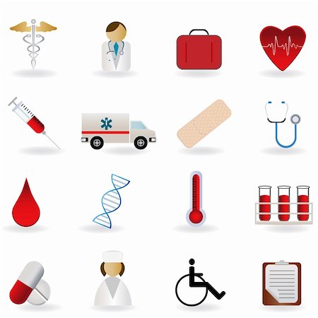 Medical and health care related symbols Foto de stock - Super Valor sin royalties y Suscripción, Código: 400-04835557