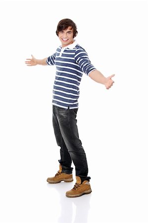simsearch:400-04505681,k - Young happy handsome man,isolated on a white background Stock Photo - Budget Royalty-Free & Subscription, Code: 400-04836637