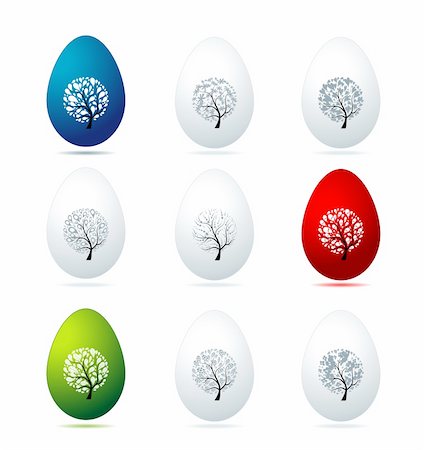 simsearch:400-04837197,k - Easter eggs design, art trees Stock Photo - Budget Royalty-Free & Subscription, Code: 400-04837258