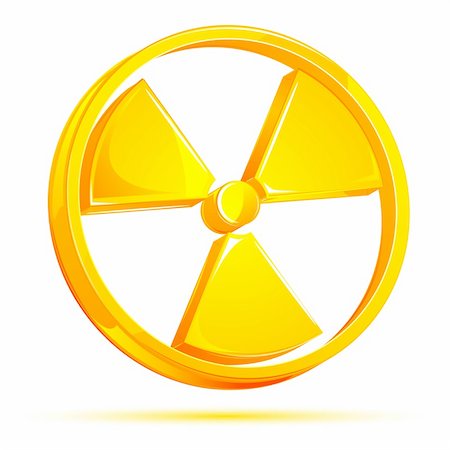 simsearch:400-04340735,k - illustration of glossy nuclear sign on white background Stock Photo - Budget Royalty-Free & Subscription, Code: 400-04837759