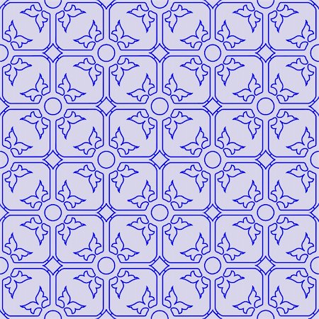 decorative iron - floral seamless blue pattern, abstract texture; vector art illustration Stock Photo - Budget Royalty-Free & Subscription, Code: 400-04837991