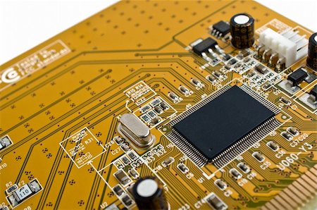 simsearch:400-05331614,k - Macro of computer board and chip  - technology background Stock Photo - Budget Royalty-Free & Subscription, Code: 400-04838149