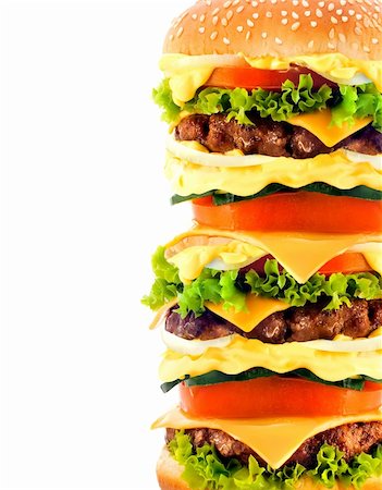 simsearch:400-06090558,k - big tasty cheeseburger isolated on white background Stock Photo - Budget Royalty-Free & Subscription, Code: 400-04839404