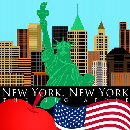 statue of liberty us flag - New York Manhattan Skyline with Statue of Liberty Color Illustration Stock Photo - Budget Royalty-Free & Subscription, Code: 400-04839580