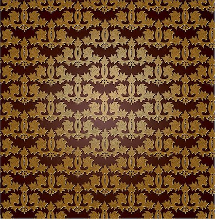 simsearch:400-04685787,k - abstract seamless damask wallpaper background vector illustration Stock Photo - Budget Royalty-Free & Subscription, Code: 400-04830005