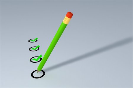 simsearch:400-06327059,k - Filling the questionnaire with a green pencil Foto de stock - Super Valor sin royalties y Suscripción, Código: 400-04831739