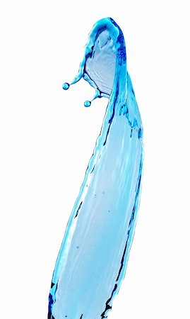 simsearch:400-05275951,k - blue water splash isolated on white background Stock Photo - Budget Royalty-Free & Subscription, Code: 400-04833380