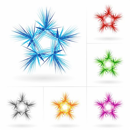 simsearch:400-04752266,k - Set #4 of beautiful stars icons for your design. Stock Photo - Budget Royalty-Free & Subscription, Code: 400-04844045