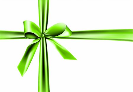 simsearch:400-05721867,k - A green ribbon with a knot isolated on white Foto de stock - Super Valor sin royalties y Suscripción, Código: 400-04844243