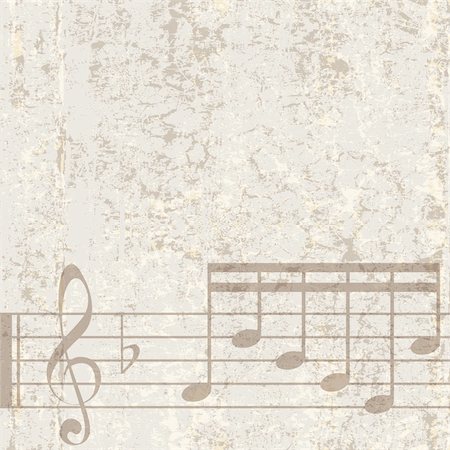 abstract cracked beige background with musical notes Photographie de stock - Aubaine LD & Abonnement, Code: 400-04846969