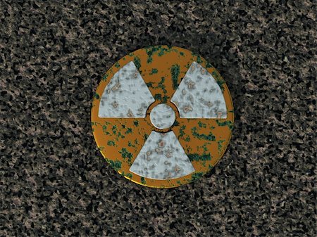 simsearch:400-03993174,k - rusty nuclear symbol - 3d illustration Stock Photo - Budget Royalty-Free & Subscription, Code: 400-04847391