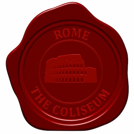 for construction stamp - Coliseum. Sealing wax stamp for design use. Stock Photo - Budget Royalty-Free & Subscription, Code: 400-04848860