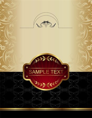 simsearch:400-05904254,k - Illustration of gold wine label - vector Stock Photo - Budget Royalty-Free & Subscription, Code: 400-04849647