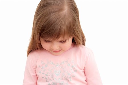 shy baby - little girl stands and hangs her head Stock Photo - Budget Royalty-Free & Subscription, Code: 400-04849724