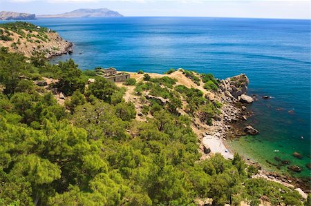 simsearch:400-06641969,k - Beautiful coastal landscape in Crimea Foto de stock - Super Valor sin royalties y Suscripción, Código: 400-04841633