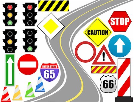 road signs cartoon - Traffic sign icon for web design, vector illustration Stock Photo - Budget Royalty-Free & Subscription, Code: 400-04842135