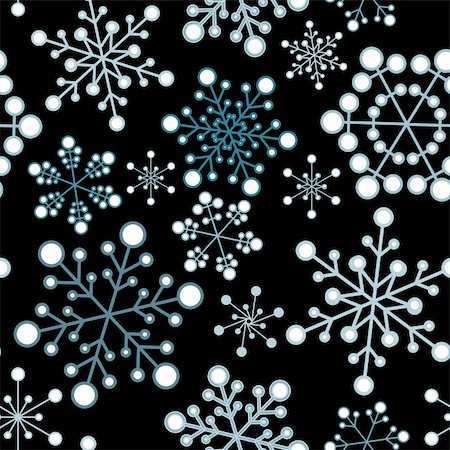 simsearch:400-04642641,k - Winter - dark  christmas seamless pattern / texture with snowflakes Foto de stock - Super Valor sin royalties y Suscripción, Código: 400-04843047