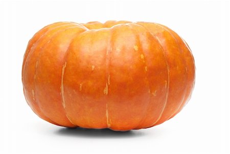 Single fresh pumpkin isolated on white background. Stock Photo - Budget Royalty-Free & Subscription, Code: 400-04843445
