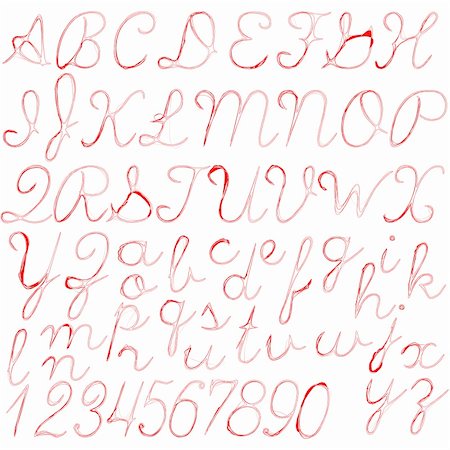 simsearch:400-04281403,k - red abstract alphabet isolated on white background, vector art illustration Stock Photo - Budget Royalty-Free & Subscription, Code: 400-04843576