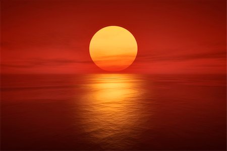 simsearch:400-07748817,k - An image of a beautiful sunset over the ocean Stock Photo - Budget Royalty-Free & Subscription, Code: 400-04854077