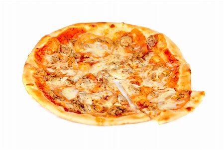 simsearch:400-04479187,k - pizza closeup with chicken fillet, tomato and mozzarella cheese Stock Photo - Budget Royalty-Free & Subscription, Code: 400-04854116