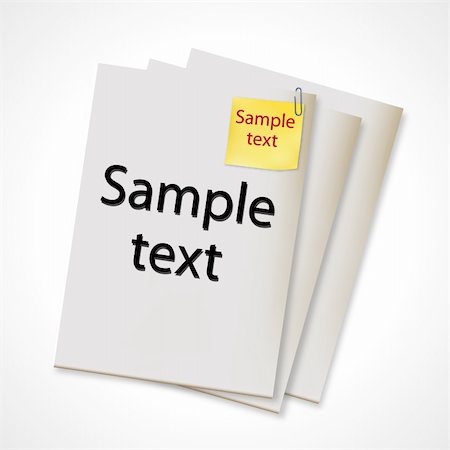 simsearch:400-04326432,k - Vector paper banner with a paper clip and a leaf Stock Photo - Budget Royalty-Free & Subscription, Code: 400-04856011
