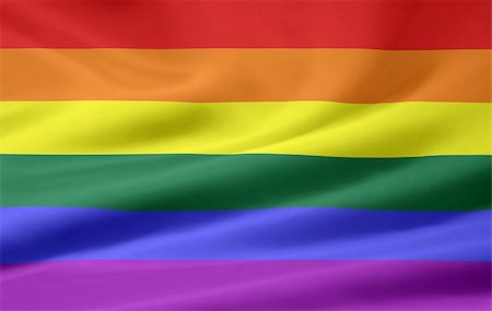 High resolution flag of the Gay Pride Flag Stock Photo - Budget Royalty-Free & Subscription, Code: 400-04856604