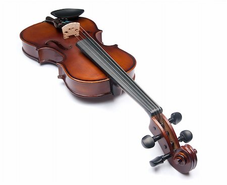 violin isolated on white Stock Photo - Budget Royalty-Free & Subscription, Code: 400-04856720