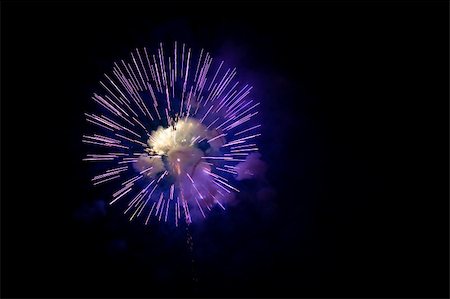 simsearch:400-06745167,k - A burst of purple fireworks against a night sky. Stock Photo - Budget Royalty-Free & Subscription, Code: 400-04856998