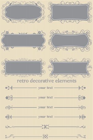 simsearch:400-06136396,k - Retro Decorative Elements I,series of vintage elements for every use Stock Photo - Budget Royalty-Free & Subscription, Code: 400-04858457