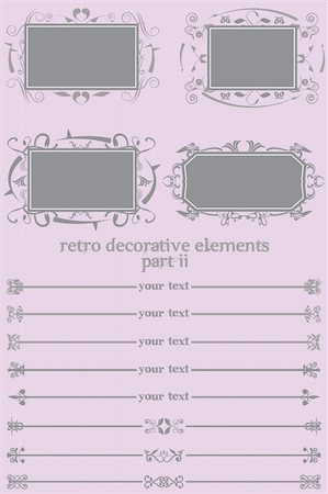 simsearch:400-06136396,k - Retro Decorative Elements II for your visual pleasure Stock Photo - Budget Royalty-Free & Subscription, Code: 400-04858536