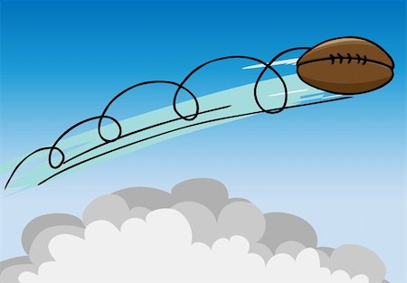 pigskin - American football flies high above the clouds Stock Photo - Budget Royalty-Free & Subscription, Code: 400-04858963