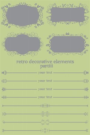 simsearch:400-06136396,k - Retro Decorative Elements for your job and visual pleasure Stock Photo - Budget Royalty-Free & Subscription, Code: 400-04859172