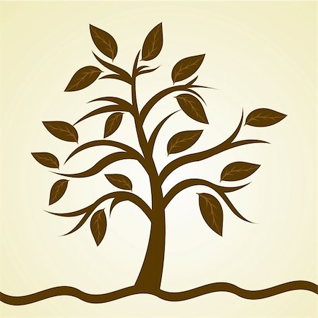 illustration of natural tree on isolated background Stock Photo - Budget Royalty-Free & Subscription, Code: 400-04859285