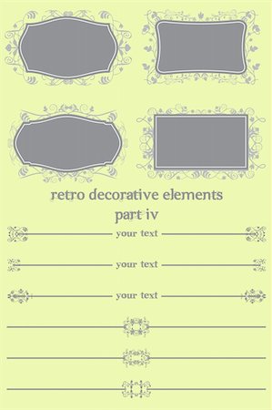 simsearch:400-06136396,k - Retro Decorative Elements for your job and visual pleasure Stock Photo - Budget Royalty-Free & Subscription, Code: 400-04859936