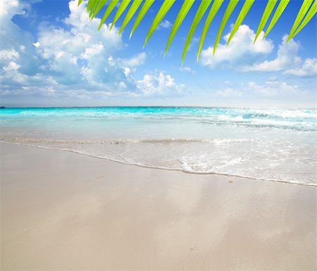 simsearch:400-04329339,k - caribbean morning light beach wet sand reflection Tulum Mexico Stock Photo - Budget Royalty-Free & Subscription, Code: 400-04850798