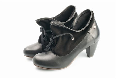 simsearch:400-06070695,k - Black women's shoes isolated on white background Foto de stock - Super Valor sin royalties y Suscripción, Código: 400-04852245