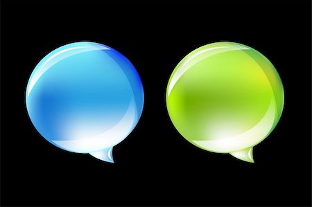simsearch:400-04326432,k - 2 Abstract Glossy Speech Bubble, Vector Illustration Stock Photo - Budget Royalty-Free & Subscription, Code: 400-04852762