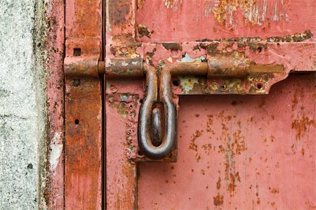 Detail of an old rusty metal gate Stock Photo - Budget Royalty-Free & Subscription, Code: 400-04864101