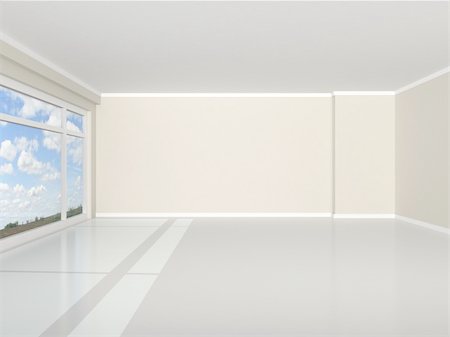 empty room 3d rendering - 3d rendering the empty room Photographie de stock - Aubaine LD & Abonnement, Code: 400-04864291