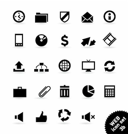 Set of black stylish web/ business/ internet/ finance/ multimedia/ ecology icons;vector illustration on a white background, easy to edit Stock Photo - Budget Royalty-Free & Subscription, Code: 400-04865601
